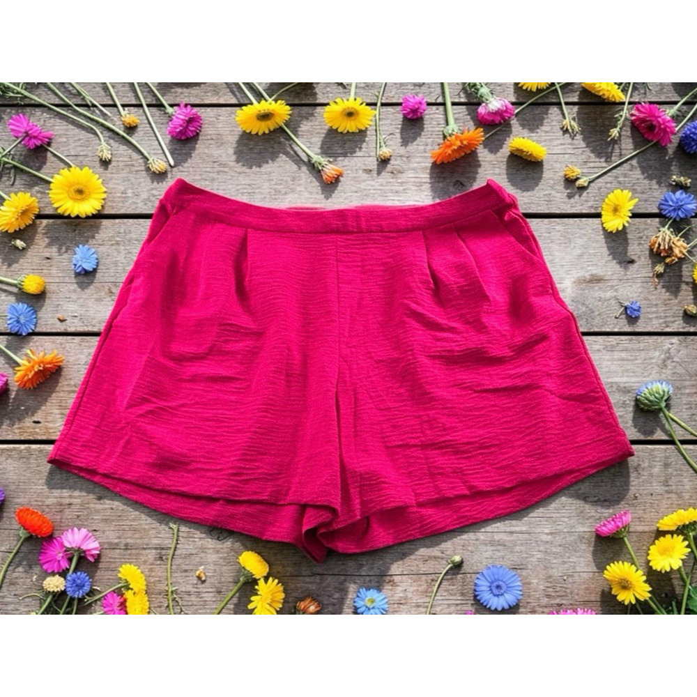 Margaritaville Island Reserve Pink Shorts Women's Sz XXL High-Rise Crinkle
